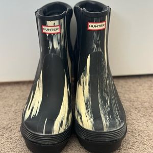 Hunter high heeled rubber boots
